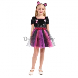 Disfraces Bruja Gato Ropa de Halloween Para Niñas