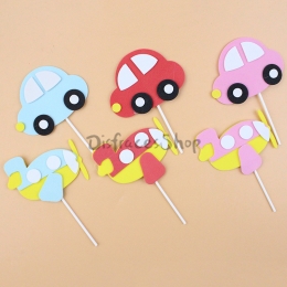 Tarjeta de Inserción de Avión de Dibujos Animados de Decoración de Cumpleaños