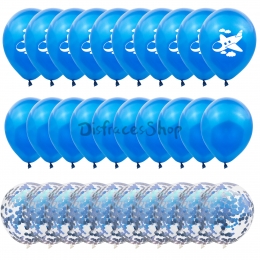 Avión de Dibujos Animados de Globos de Cumpleaños