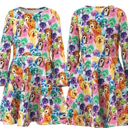 Disfraces Perro Niñas Vestido con Estampado Animal