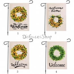 Impresión de Patrón de Corona de Otoño Decoración de Vacaciones