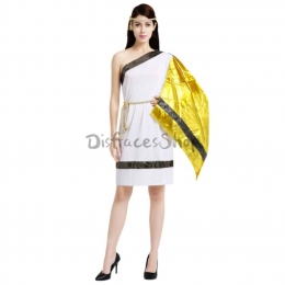 Disfraces Egipcios de Diosa Mujer con Capa Dorada