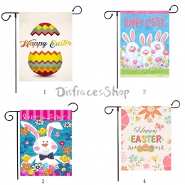 Patrón de Conejo Banderas de Lino Decoraciones de Pascua
