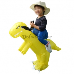 Niños Dinosaurio Amarillo Disfraces Hinchables