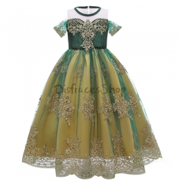 Disfraces de Disney Ana para Niños Estilo Verde Cosplay