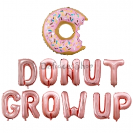 Donuts Globos de Dorado Rosa Decoración de Cumpleaños