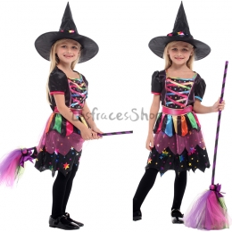 Disfraz de Bruja para Niños Estilo Arcoíris
