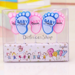 Vela de Pies Pequeños Decoración de Cumpleaños