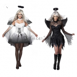 Disfraces Ángel Sexy con Vestido de Garland de Alas de Halloween