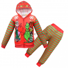 Disfraces de Navidad Chaqueta con Capucha de Grinch