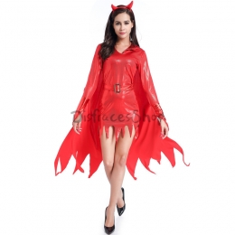 Disfraces Diablo Traje de Cuello de Llama de Halloween