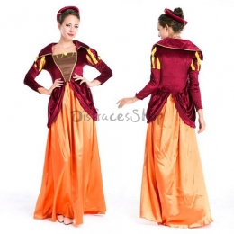 Disfraces Vestido de Baile de Corte Retro de Halloween