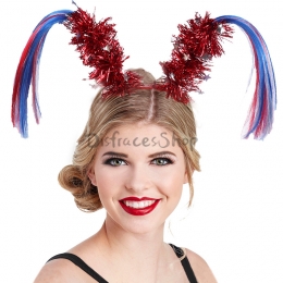 Decoraciones Navideñas Diadema de Cola de Caballo Colorida