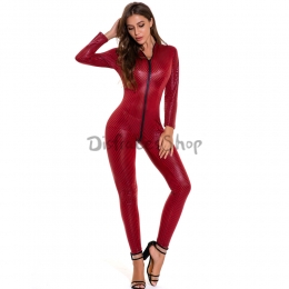 Disfrazcon Pantalones Ajustados de Charol de Mujer