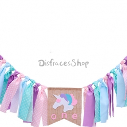 Unicornio Tire de la Bandera Cumpleaños Decoración