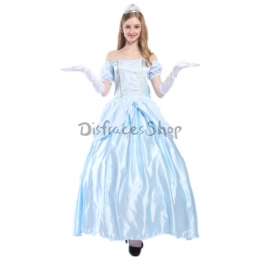 Disfraces  Princesa Cenicienta Sisi Vestido de Halloween para Mujer