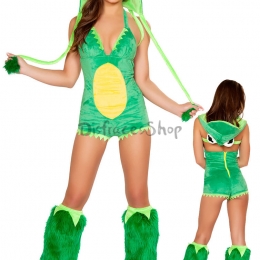 Disfraces Traje de Rana Peluda de Halloween para Mujer