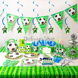 Vajilla de Equipo de Impresión de Fútbol Verde