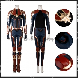 Disfraces de Capitán Marvel Traje de Cosplay de Cuero - Personalizado