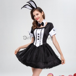 Disfraces de Uniforme de Esmoquin Bunny Girl de Halloween Sexy