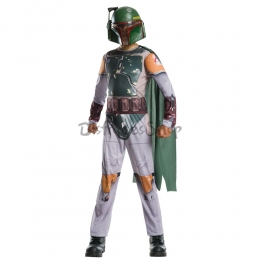 Disfraces de Cine Star Wars Traje de Boba Fett Cosplay para Halloween para Niños