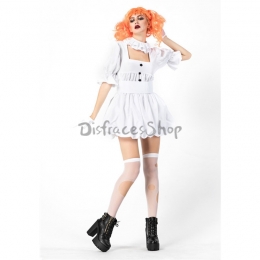 Disfraces Vampiro Payaso Fantasma Muñeca Vestido Blanco de Halloween