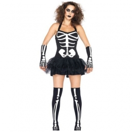 Disfraces Calavera de Hueso de Miedo Traje de Halloween