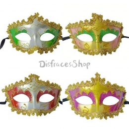 Máscara de Adornos Dorados de Decoraciones de Halloween