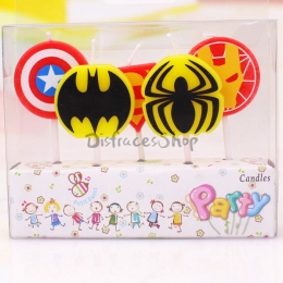 Logotipo de Héroe Velas Decoración de Cumpleaños