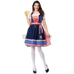Disfraz Oktoberfest Alemán de Cerveza Estrellas Adornadas con Cuentas Vestido Estilo de Fiesta