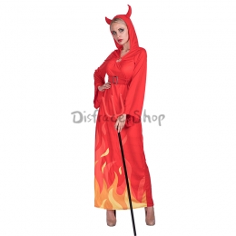 Disfraces de Demonio de Llama Vestido de Halloween para Mujer