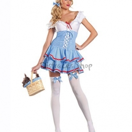 Disfraces Sirvienta Azul Falda de Halloween para Mujer