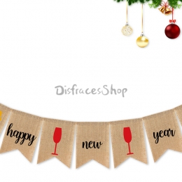 Año Nuevo Tire de la Bandera Decoración de Vacaciones