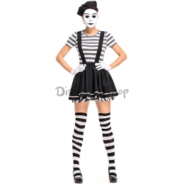 Disfraces Actor Ropa Divertida Payaso Estilo Artista Callejero Halloween Mujeres