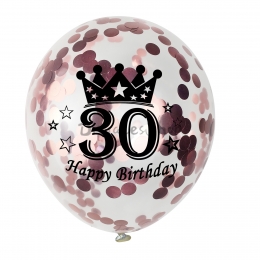 Globo Lentejuelas Dorado Rosa Cumpleaños Decoración