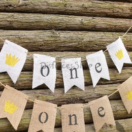 Corona Imperial Tire de la Bandera Decoración de Cumpleaños