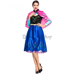 Disfraz Vestido de Princesa de Hielo de Cuento de Hadas Para Mujer