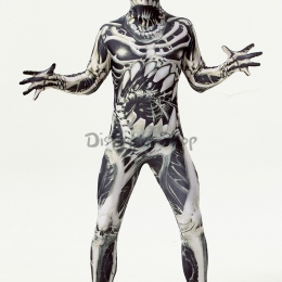 Disfraces Death Skeleton Full Coat de Miedo Halloween