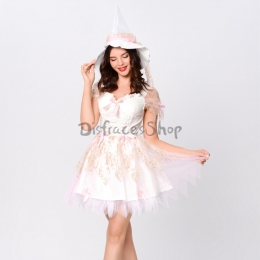 Disfraces Bruja Vestido de Princesa con Cola Bordada de Halloween