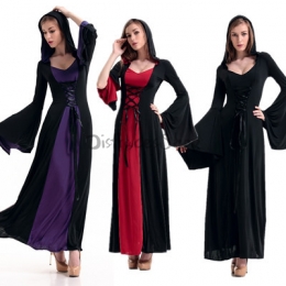 Disfraces de Halloween Falda Larga Estilo Retro para Mujer