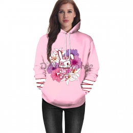 Disfraces de Conejito Rosa Patrón de Halloween para Mujer