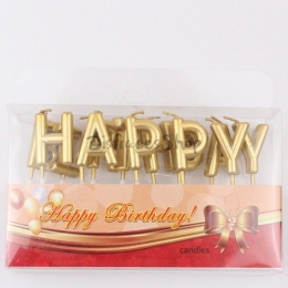 Vela Letra Dorada Decoración Cumpleaños