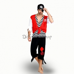 Disfraces de Capitán Garfio Cosplay Rojo