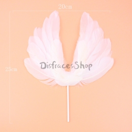 Decoración de Cumpleaños Adornos de Plumas Blancas