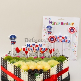 Personaje de Dibujos Animados Vela Cumpleaños Decoración