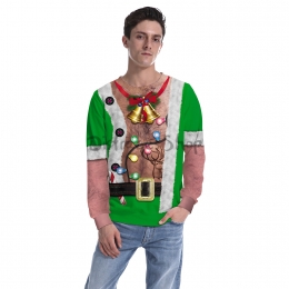 Disfraces de Navidad Pelo de Pecho de Parodia de Halloween para Hombres
