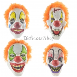 Máscara de Payaso de Vinilo con Decoraciones de Halloween