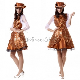 Disfraz de Capitán Garfio DIY Vestido Dorado