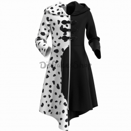 Disfraces de Cine Abrigo de Cruella de Vil Cosplay para Niña