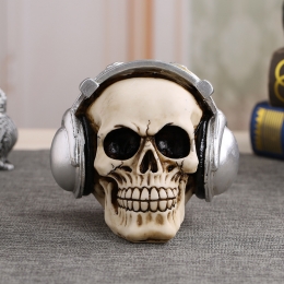 Calavera con Auriculares de Decoraciones de Halloween